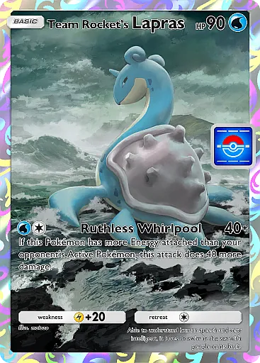 makio_jroses's tweet photo. Upcoming TCG Pocket Promo-B card
Team Rocket's Lapras https://t.co/8xbYMZ0H1I
