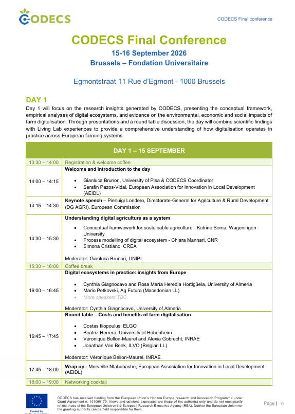 HORIZONCODECS's tweet photo. 👀 Have you seen the #CODECS Final Conference agenda yet?

See what’s coming up on 15–16 September in Brussels 🇧🇪

📋 Research, policy discussions, Living Lab experiences &amp; networking.

Check out the agenda and register 👉 https://t.co/G28nc6i8Iz https://t.co/P5tPjQoKGl