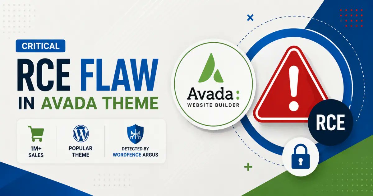 Xploitzone_01's tweet photo. 🚨 WordPress Security Alert

Avada Theme flaws are being chained to gain remote code execution, putting vulnerable WordPress sites at risk of full takeover.

⚠️ Update Avada and check for signs of compromise.

🔗 https://t.co/WCb5COj7y5

#WordPress #CyberSecurity #RCE https://t.co/pSzWIalNe8