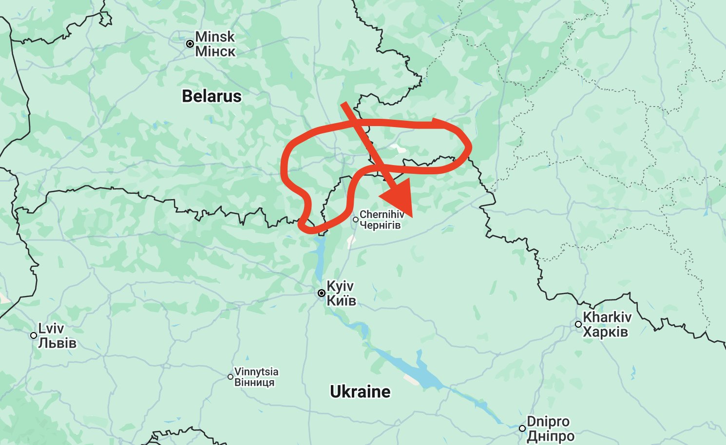 Russia deploys large forces north of Chernihiv; new northern frontline threatened