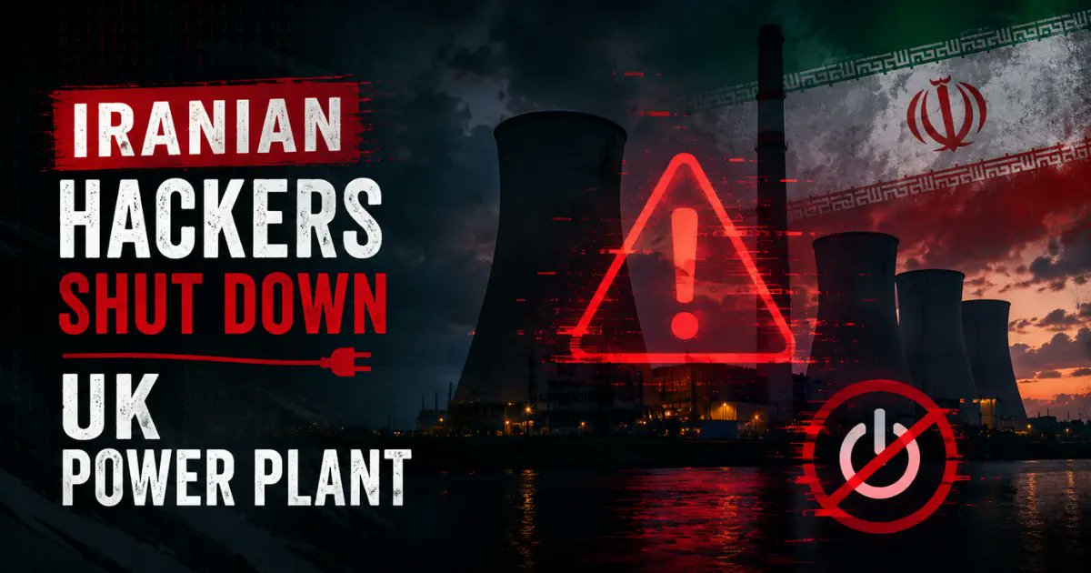Xploitzone_01's tweet photo. 🚨 UK Energy Sector Hit

Iran-linked hackers reportedly disrupted a small British power plant for 4 days marking a rare cyberattack against UK energy infrastructure.

⚠️The incident highlights growing risks to critical infrastructure.

🔗 https://t.co/DkoQcNRBhi

#Irannews https://t.co/gmLxlkoBLj