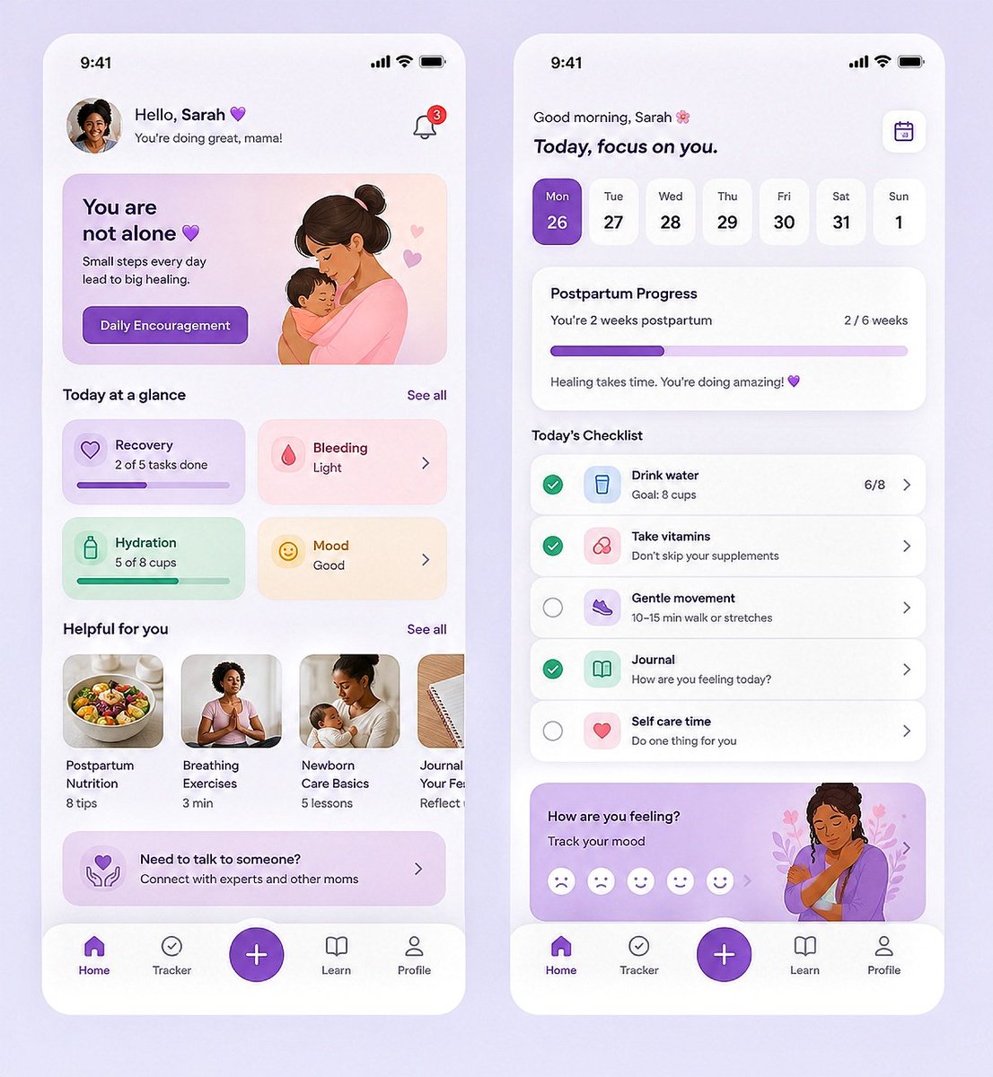 Justinakatrin's tweet photo. Postpartum care is complex. The digital experience shouldn’t be. 🤍

✨ Designed for:
• Simplicity
• Personalised support
• Reduced mental load

Because great UX isn’t just about beautiful screens.
It’s about making real life easier.

Would you use an app like this? 👀 https://t.co/sEvZINlHU9