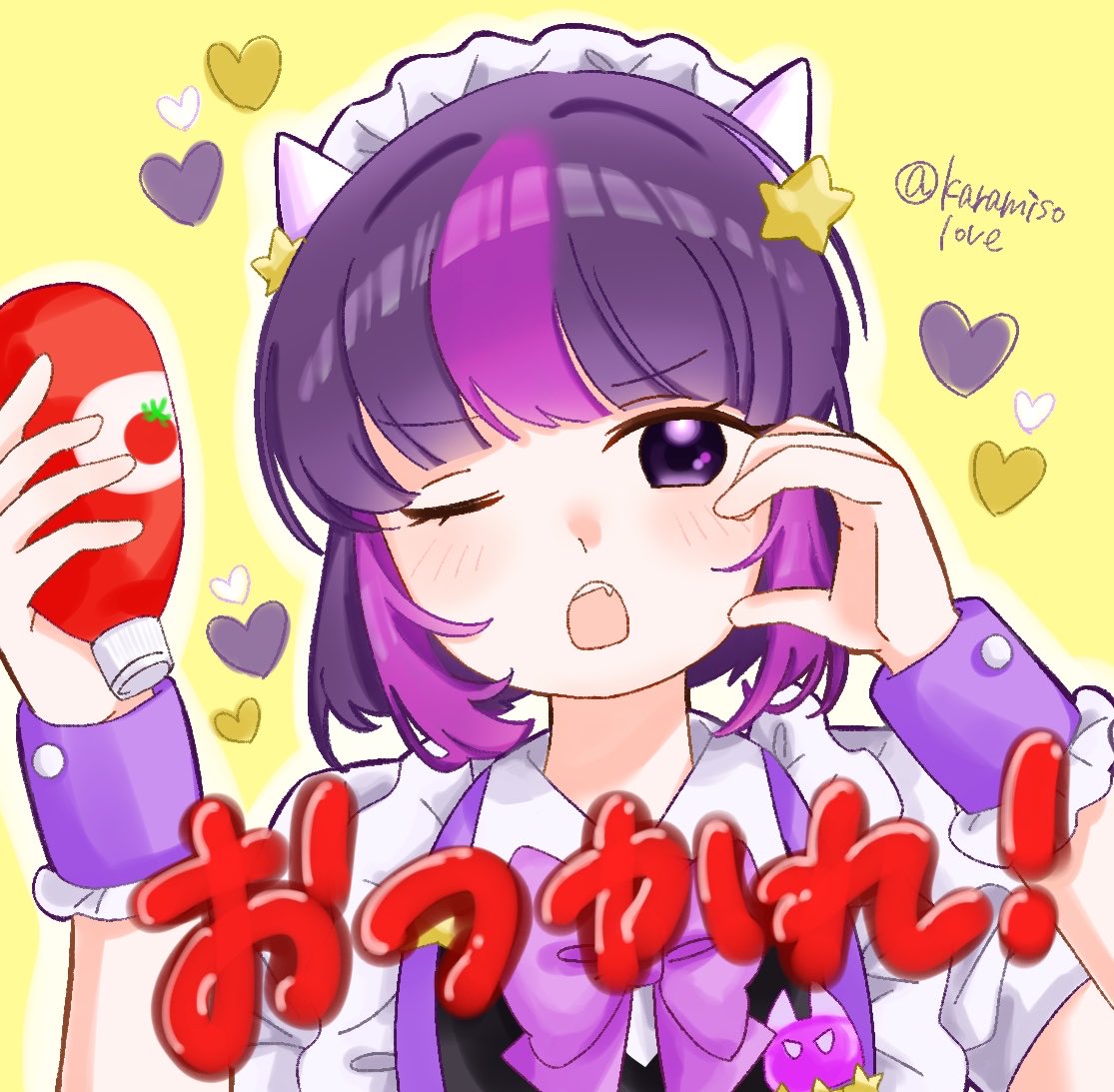 karamiso_love's tweet photo. メイドマキナ⭐️💜
#taiko_art https://t.co/9IEIUKzt34
