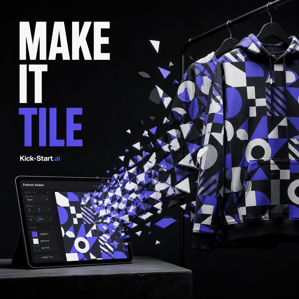 Kick_Start_Ai's tweet photo. Make it tile. Then sell it. A pretty motif is a sketch. A seamless pattern is inventory. #patternmaker #printondemand https://t.co/OHsS3jfWoM