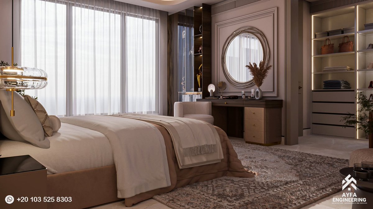 AyfaEngineering's tweet photo. Where luxury feels effortless. 📷
A master bedroom crafted with refined details, warm elegance, and a timeless sense of comfort.
𝐀𝐘𝐅𝐀| آيفا
📷+20 103 525 8303
📷 [info@ayfaengineering.com]
#InteriorDesign #LuxuryInterior #VillaDesign #LuxuryLiving #ModernDesign #BedroomDesign https://t.co/prop5xisaI