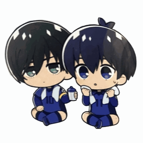Arieslikesbllk's tweet photo. I forgot that Rin actually gave his bow to Isagi in an official art
In another official art he wanted to share his water bottle
He is willing to share with Isagi, and Isagi only https://t.co/YIuwr9w7LV