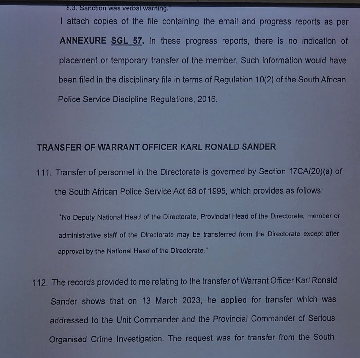 pule_jones's tweet photo. @eNCA Lebeya will now read supplementary statement on Warrant Officer Karl Sander

@eNCA https://t.co/T4K0rjQhQH