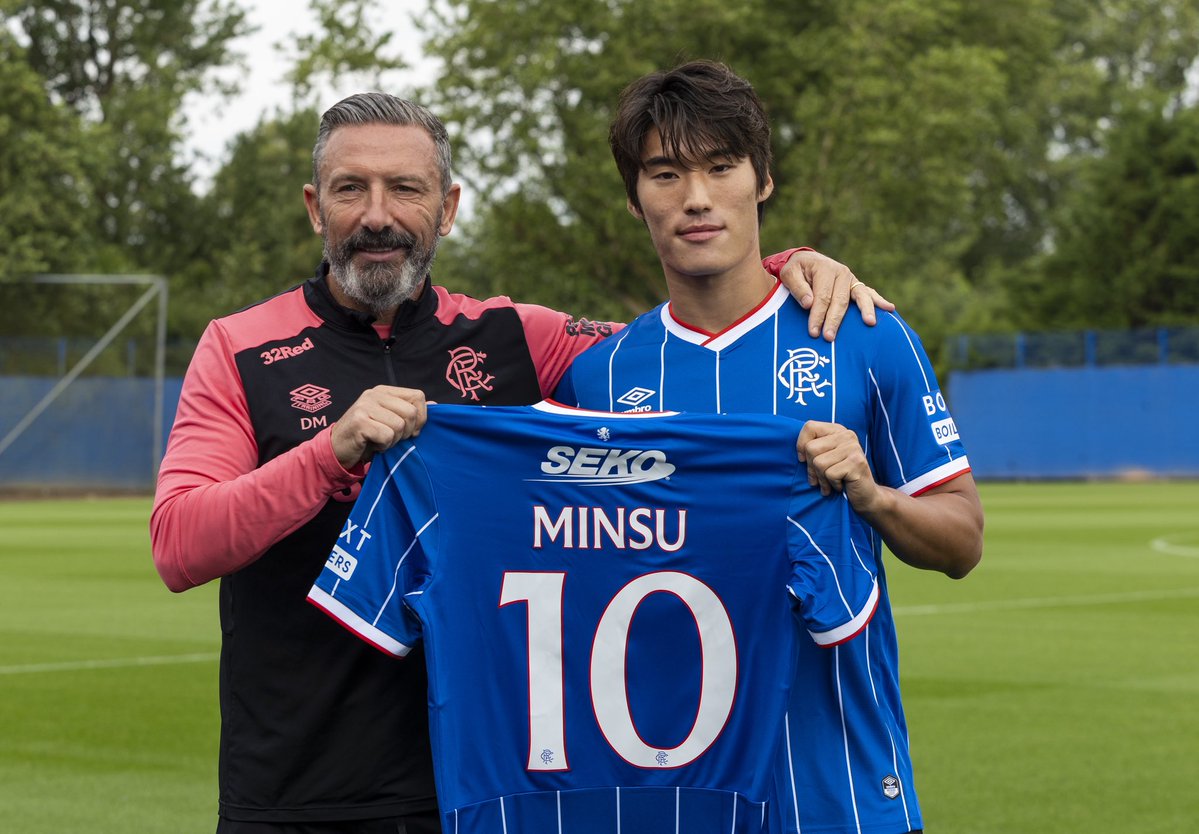 IbroxHQ's tweet photo. Make no mistake about it, Kim Min-Su is a real statement of intent from Rangers.

Showing real ambition fighting off interest from Real Madrid and other European heavyweights for his signature.

Here’s to many more 🔵 https://t.co/5Qeg0sHfPK