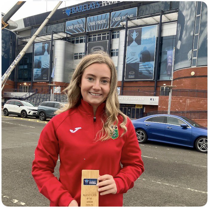 SWFChampionship's tweet photo. BARCLAYS CHAMPIONSHIP PPOTS

Congrats to Nicole Haggerty who we caught before she flew out for her wedding to present her with the Barclays Championship Player’s Player of the Season 2025/26. A title winner in Renfrew’s defence, she now plays for Bishopton in Barclays League One. https://t.co/Yf52Nllma5