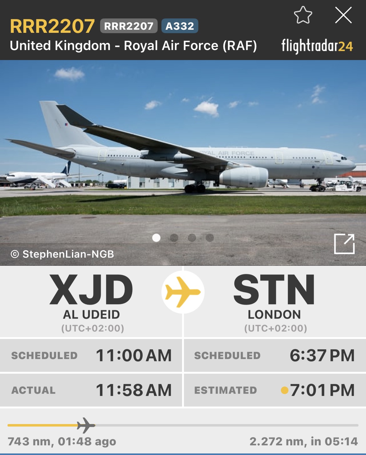 RAF Voyager withdraws from Qatar after 4 days as Russia threatens UK bases
