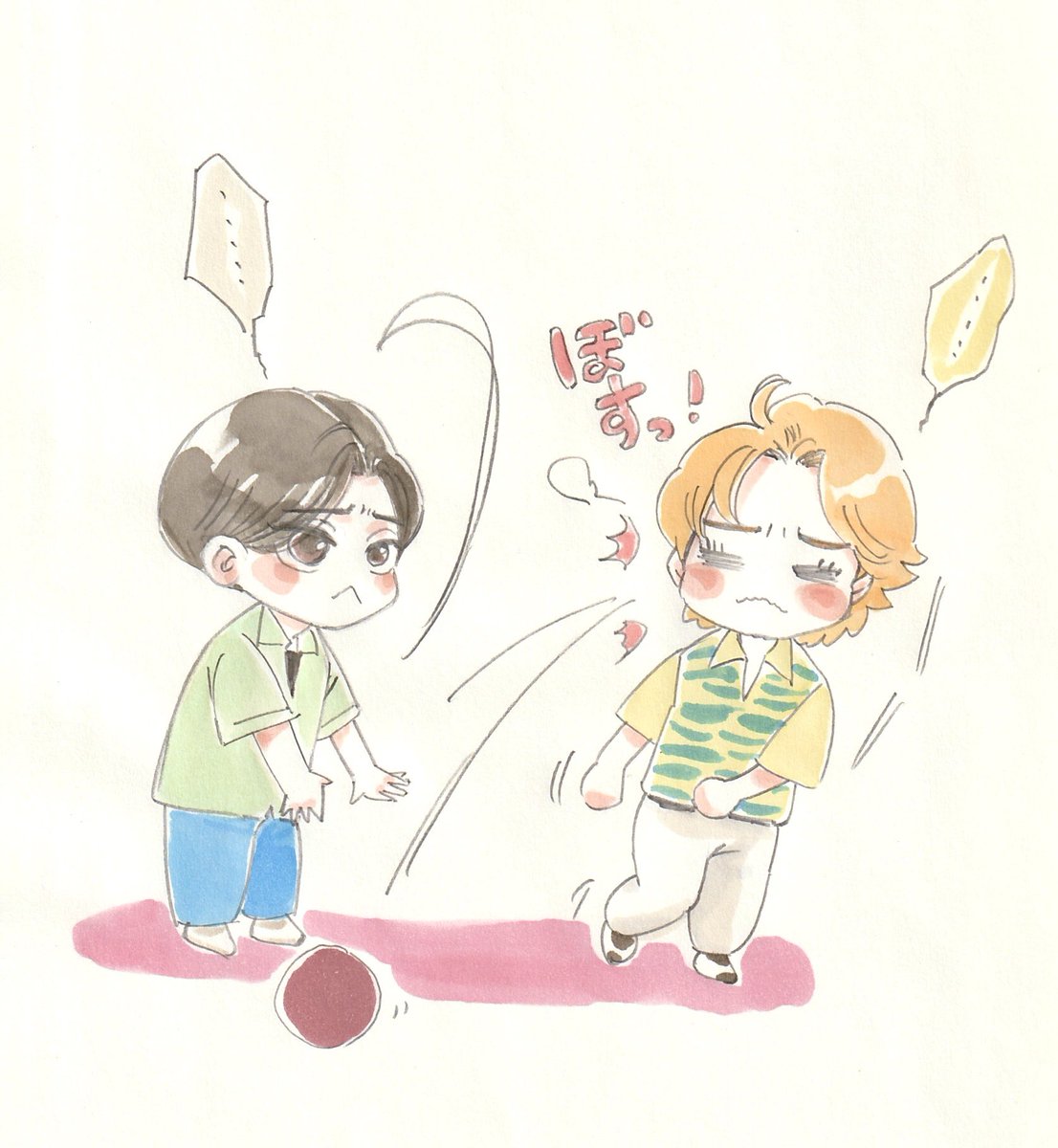 ayako88kp's tweet photo. 新企画、どう見ても園児のおもちゃ取り合いの末のケンカ。 https://t.co/ZEoPvt4JLG