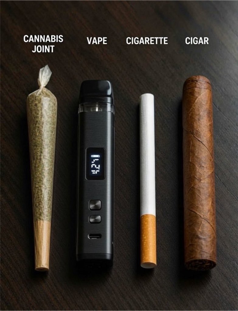 chic_siren_'s tweet photo. Hey @grok which causes the least long term damage to the lungs? Cannabis joint, Vape, Cigarette, or Cigar? https://t.co/FpdtWU6knR