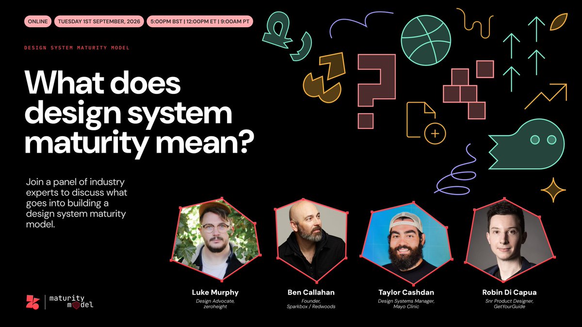 zeroheight's tweet photo. How do you measure something as complex as design system maturity? We have our own ideas, so do Redwoods. 

Join our live webinar on Sept 1 at 5pm BST to unpack how each of our models were built, the tradeoffs, and where we still disagree.

Sign up here 👉 https://t.co/ImCdoUdZrd https://t.co/hsuC1MuXMR