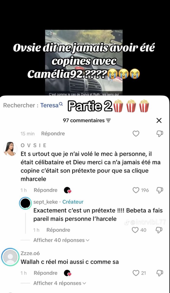 influenceusesFR's tweet photo. #ovsie affirme n’avoir volé le mec à personne et que #camelia92 et elle n’étaient pas amies ❌ https://t.co/MMQggFQfMQ