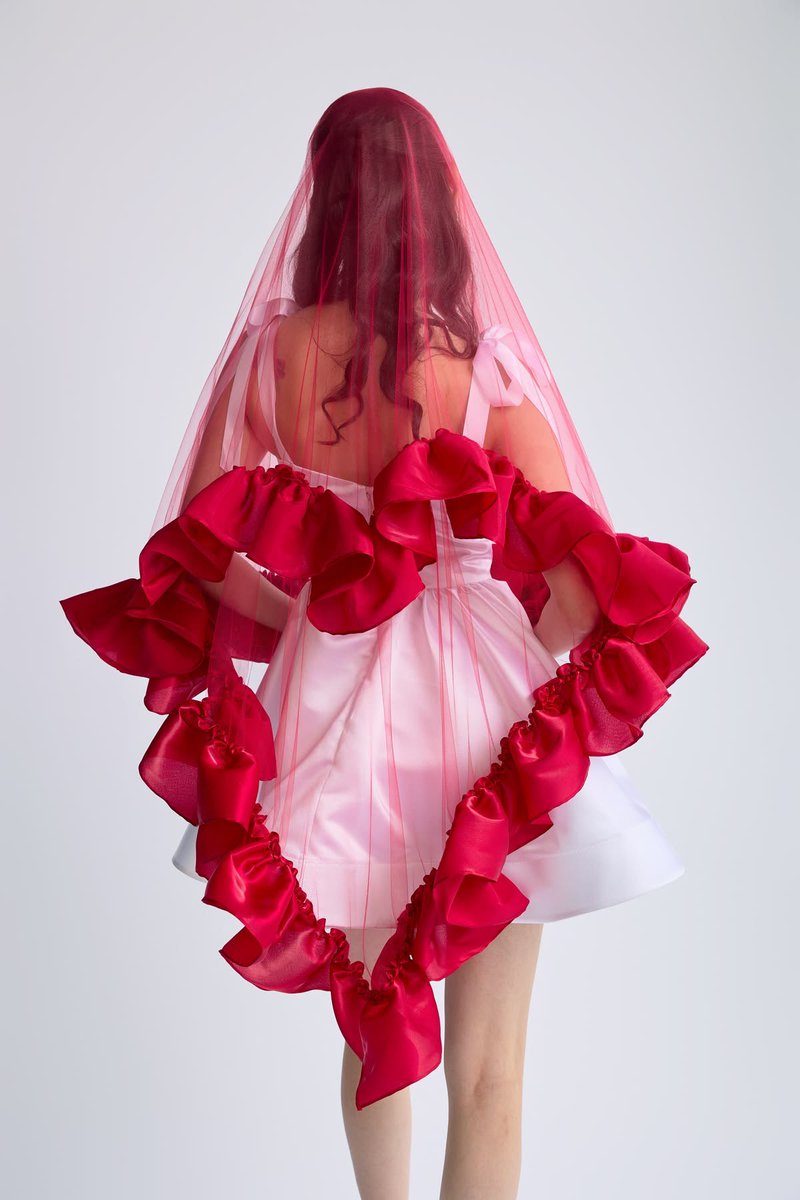 pmamtraveller's tweet photo. heart-shaped ruffle veils by designer Madison Chamberlain https://t.co/hm0rneCRil