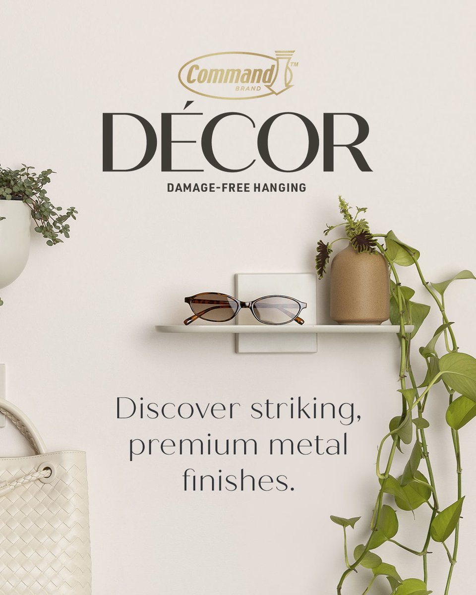 Dougall1K's tweet photo. Command™ DÉCOR reimagines trusted, hidden functionality as design you can proudly display-bringing 3M innovation into view in consumers’ homes.

Read the full story below: https://t.co/rXDJf57Dup #3mer https://t.co/eaXnp02G3h