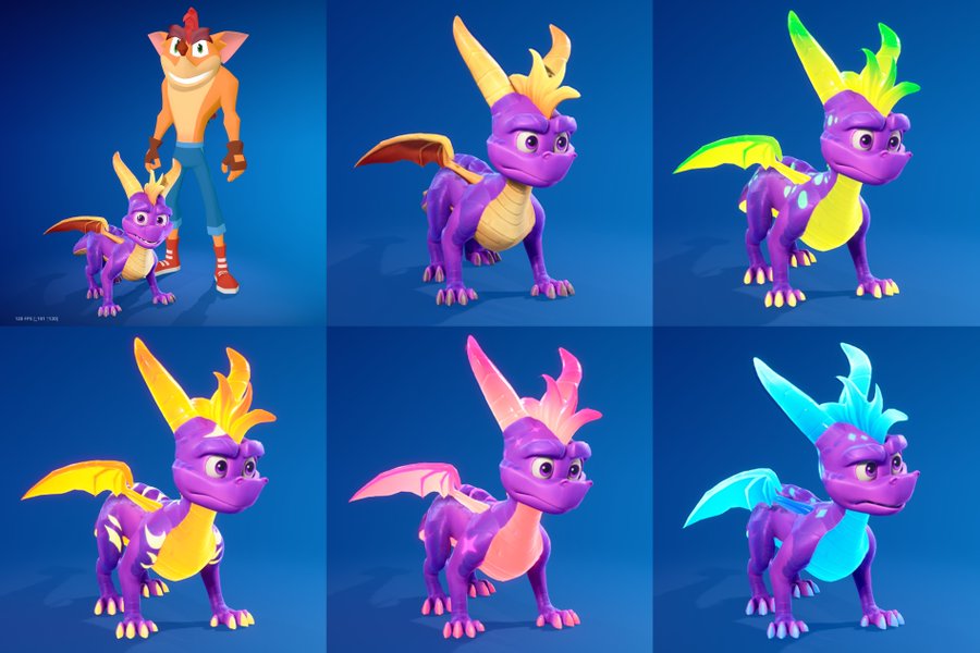 SAAYL0's tweet photo. ALL OF SPYRO'S SIDEKICK STYLES https://t.co/vGqOvEnLGx
