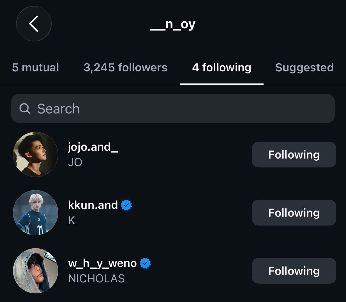 euijjooo's tweet photo. BREAKING: live-action nagi seishiro, fashion designer weno, wandance’s main lead jo, and global group &amp;team’s leader euijoo are now following each other on instagram https://t.co/yA67apjT0a