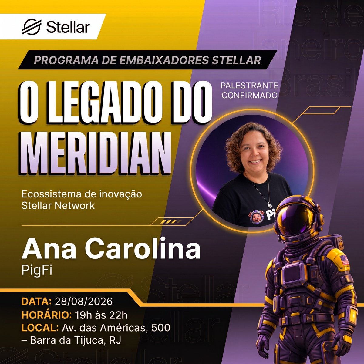 pigfiapp's tweet photo. 🚀 PigFi no Programa de Embaixadores Stellar!

Ana Carolina e Vanessa, do PigFi, vão bater um papo descontraído para falar de Yeld e abstração e de como o networking acelera resultados.

🐷 Blockchain por baixo. Simplicidade por cima.

@Nearx @Stellar_Brazil @BuildOnStellar https://t.co/MGTpB5sUSt