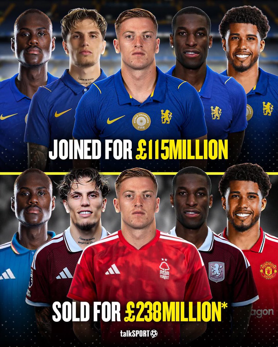 FrankKhalidUK's tweet photo. Chelsea are the best club at selling players. https://t.co/FxWGz5Fr4F