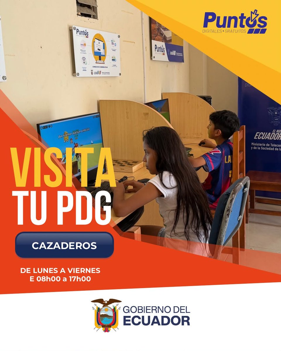 pdecazaderos's tweet photo. ¡La tecnología nos une y nos ayuda a crecer a todos en Cazaderos!✨
¿Necesitas hacer una tarea, consultar información en internet o simplemente quieres aprender a usar mejor la computadora? El PDG Cazaderos es tu espacio, y lo mejor de todo: ¡es 100% gratuito! https://t.co/qdGlnyctdm