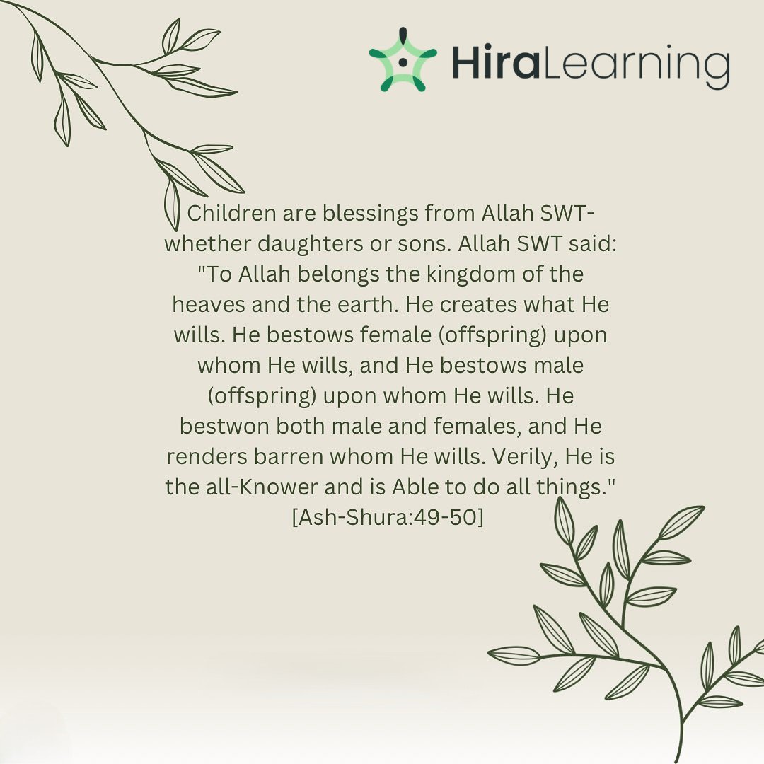 hiralearning's tweet photo. 🌿 Children are among the greatest blessings Allah can bestow upon us.

Whether a daughter or a son, every child is a precious trust and a gift from Allah SWT. Their presence reminds us of His wisdom, mercy, and perfect decree.

#HiraLearning #MuslimFamilies #MuslimChildren https://t.co/BteJhZWk8t