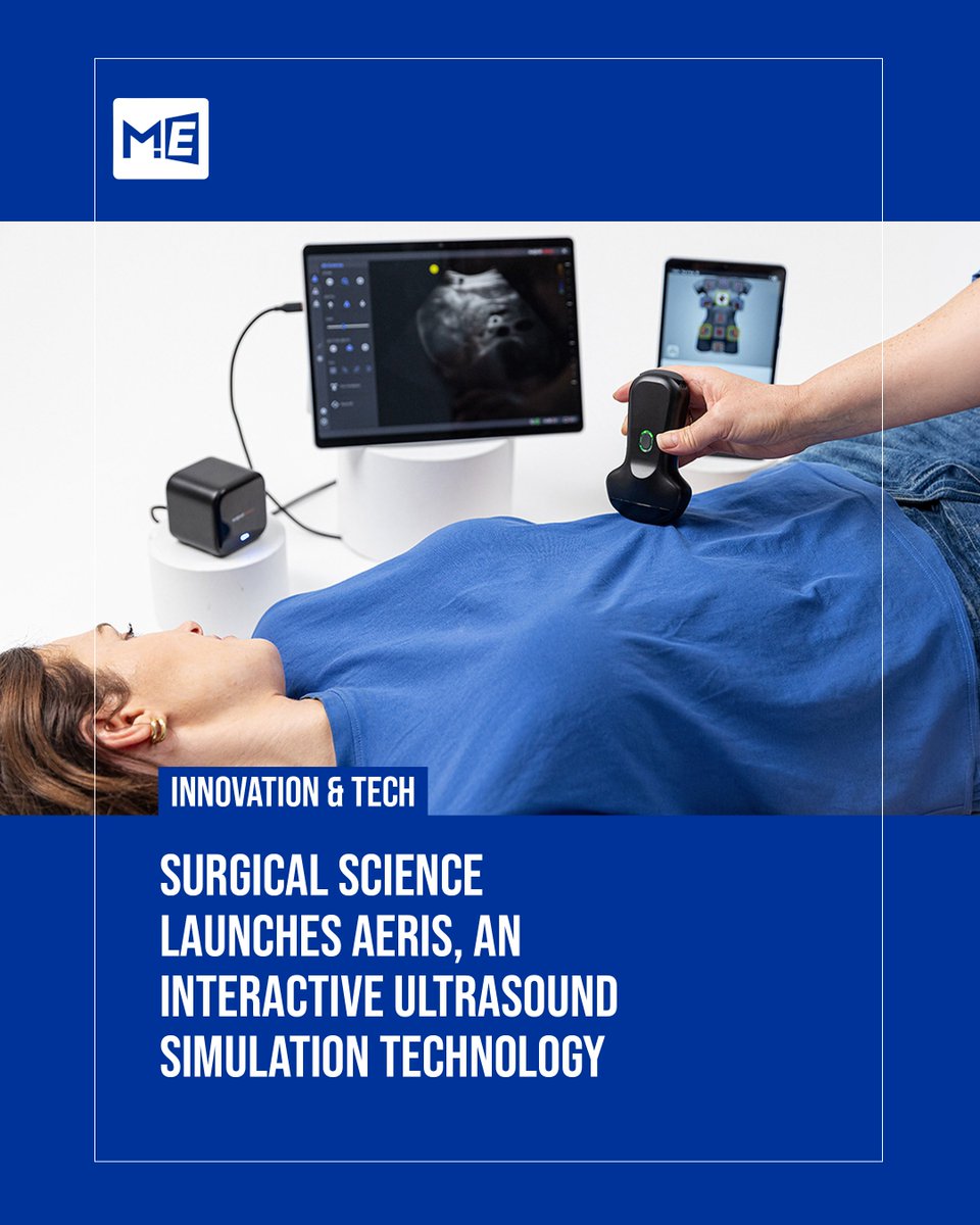 MedEdgeMEA's tweet photo. @SurgicalScience has launched Aeris, enabling point-of-care ultrasound training on any person, manikin or surface without hardware attachments, tags or optical tracking.
🔗 Read the full article: https://t.co/BqwkYIoJor
#SurgicalScience #Aeris #POCUS #HealthTech #MedEdgeMEA https://t.co/BpF1YOWckk