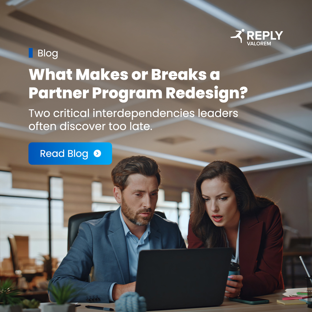 Valorem's tweet photo. Why do so many partner program redesigns stall after receiving leadership approval? In this blog, we share how Field Sales and Legal, can have an outsized impact on execution and why involving them as design partners can help avoid common redesign pitfalls
https://t.co/i3JAqi2IUH https://t.co/tI3ixHS2Fg