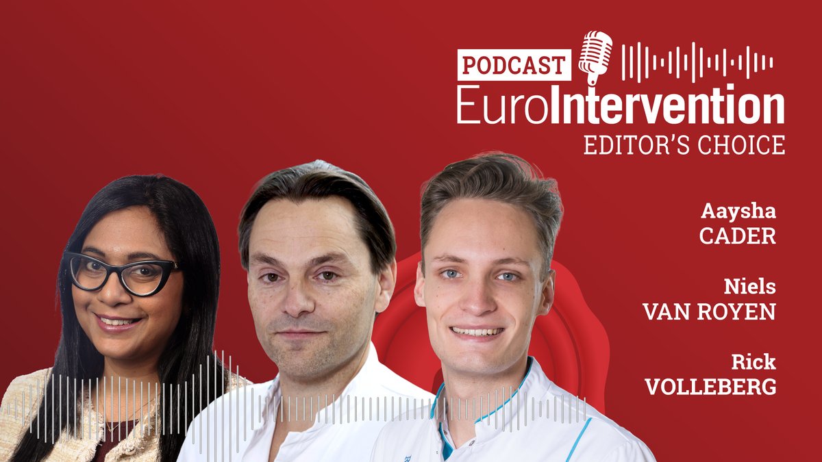 EuroInterventio's tweet photo. 🎙️Editor's Choice Podcast is back!

@aayshacader  is joined by Niels van Royen & Rick Volleberg to discuss the PECTUS-obs study.

🫀 High-risk plaques with negative FFR were associated with ~2× higher 5-year MACE, highlighting the value of combining imaging and physiology to assess non-culprit lesions.

🎧 Listen to the new episode: https://t.co/4oS3qW9svj

📖 Read the Original Research: https://t.co/lmdobkYGur

#InterventionalCardiology #FFR #CoronaryImaging #PCI #CardioEducation #CardioEd