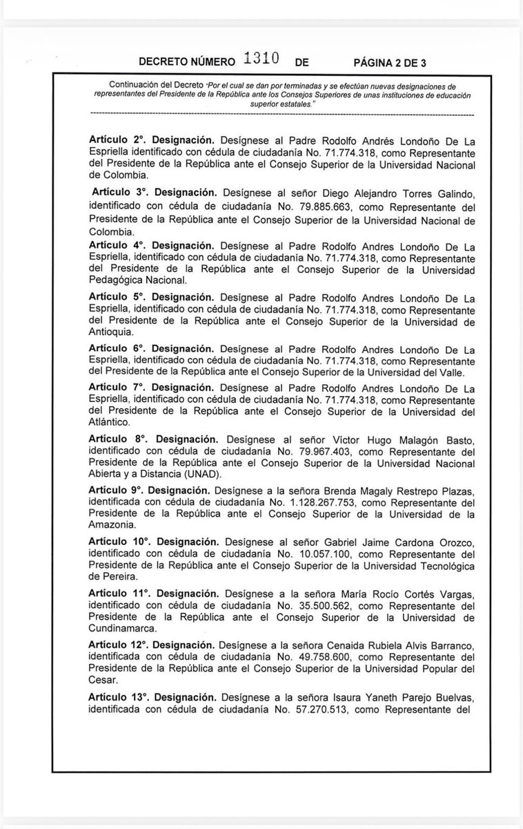 ELTIEMPO's tweet photo. 🏛️El profesor Diego Torres acaba de ser designado como representante del Gobierno Nacional ante el Consejo Superior de la Universidad Nacional. 

▶️Torres denunció amenazas durante los últimos años por sus posturas contrarias con el gobierno anterior y fue crítico con la intervención de esta administración en la elección del rector.