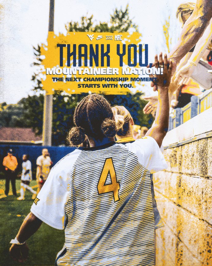 WVU_MAC's tweet photo. Thank you, Mountaineer Nation, for showing up and 𝘐𝘯𝘷𝘦𝘴𝘵 𝘐𝘯 𝘊𝘩𝘢𝘮𝘱𝘪𝘰𝘯𝘴! https://t.co/zrkPerbwpX