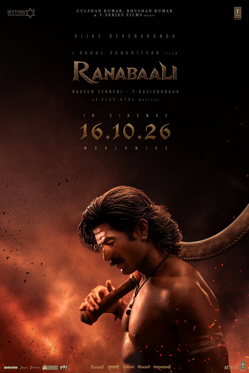 vijaydubbu's tweet photo. The darkest chapter of our history opens this October.

#Ranabaali GRAND RELEASE WORLDWIDE ON 16.10.26🔥

#NeverForget
#RanabaaliOnOct16th

@TheDeverakonda @iamRashmika @Rahul_Sankrityn @MythriOfficial #ArnoldVosloo @AjayAtulOnline @nirav_dop #JishnuBhattacharjee #ShivamRao #ArchanaaAkhilRao #KarthikaSrinivas #YannickBen #AndyLongNguyen #BhushanKumar #KrishanKumar @TSeries @shivchanana @neerajkalyan_24 @parvathanurag @RanabaaliFilm