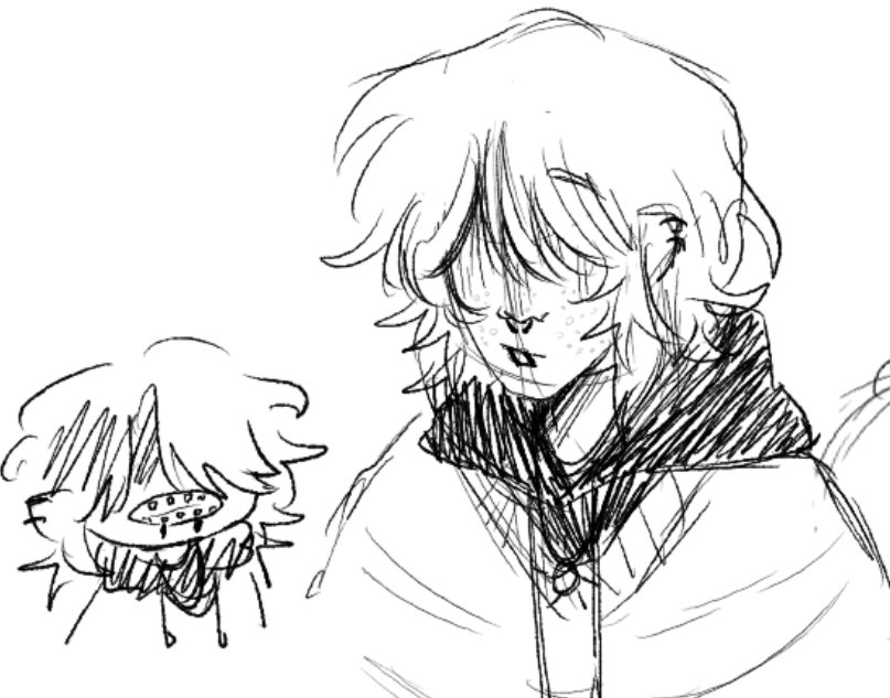 tazvna's tweet photo. i found an old kris drawing vs a recent one i let them grow their hair https://t.co/fiseWhZXoN