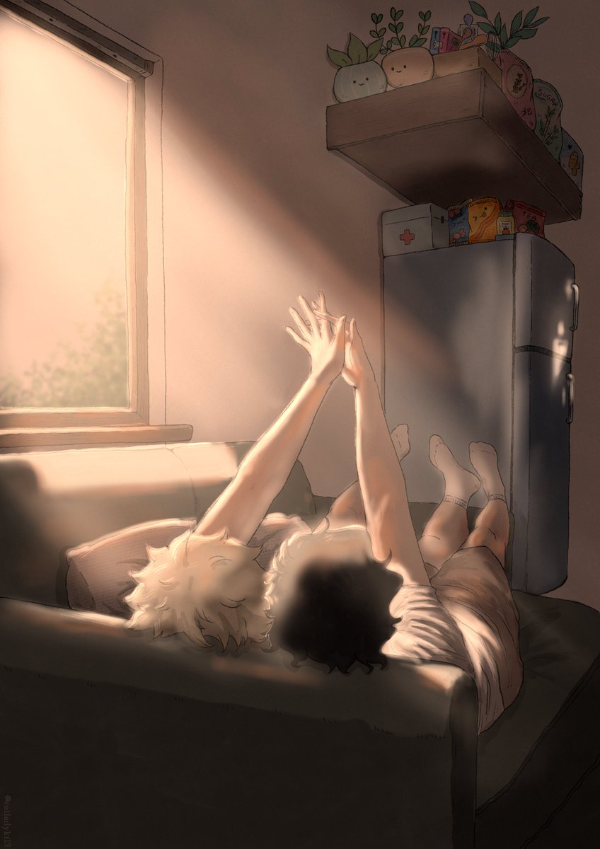 catladykt13's tweet photo. #sakuatsu sunbathing like cats c:

*Dialogues in comments! https://t.co/XB3fSycARK