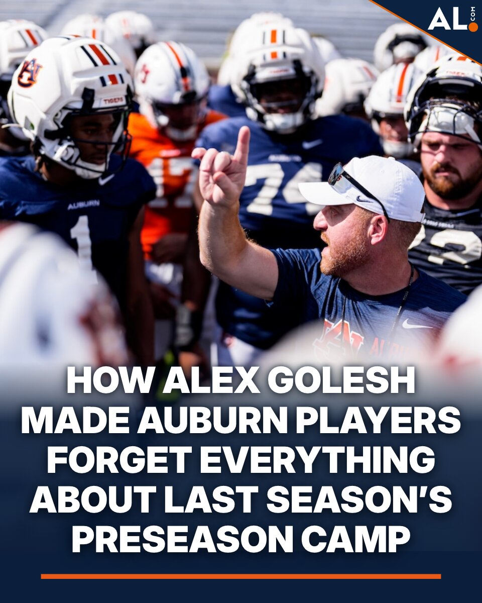 aldotcomTigers's tweet photo. In a transformative shift, Auburn Coach Alex Golesh is steering players to forget last year's chaos, focusing solely on football intensity this season. 🏈 https://t.co/830xbddaMU
