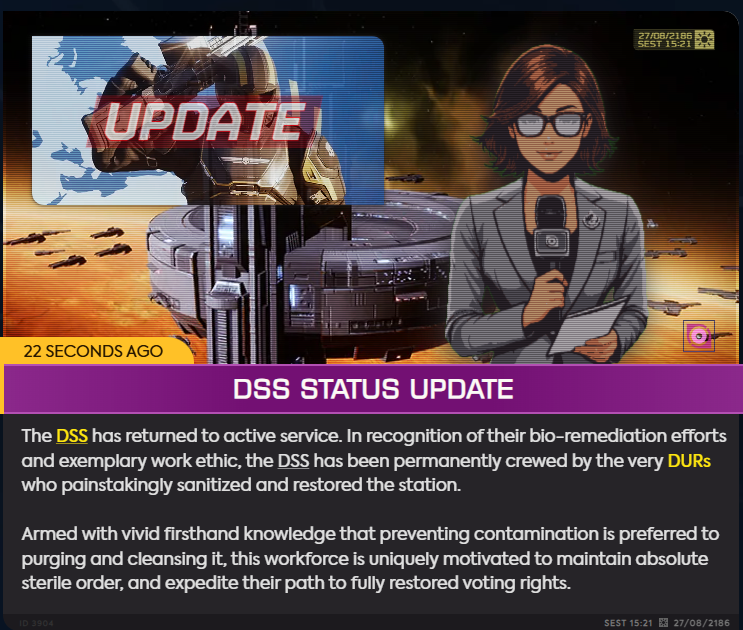 Helldivers_NOW's tweet photo. DSS Update https://t.co/g4m5WICuz2
