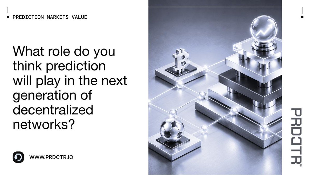 PRDCTR_IO's tweet photo. What role do you think prediction will play in the next generation of decentralized networks? Comment below 👇 https://t.co/5yqN7SLD6r