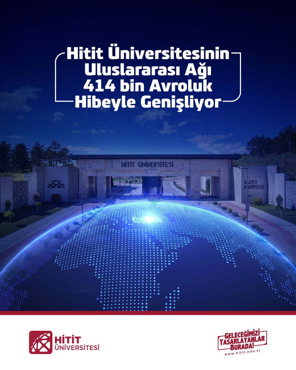 HituKurumsal's tweet photo. Hitit Üniversitesinin uluslararası ağı 414 bin avroluk hibeyle genişliyor.

Türkiye Ulusal Ajansı tarafından açıklanan 2026 yılı sonuçlarına göre Hitit Üniversitesi; yükseköğretim, gençlik ve gönüllülük alanlarında toplam 414 bin 810 Avro hibe almaya hak kazandı.

✍️ https://t.co/QvQRJHLBh4

#HititÜniversitesi @ProfAliOzturk