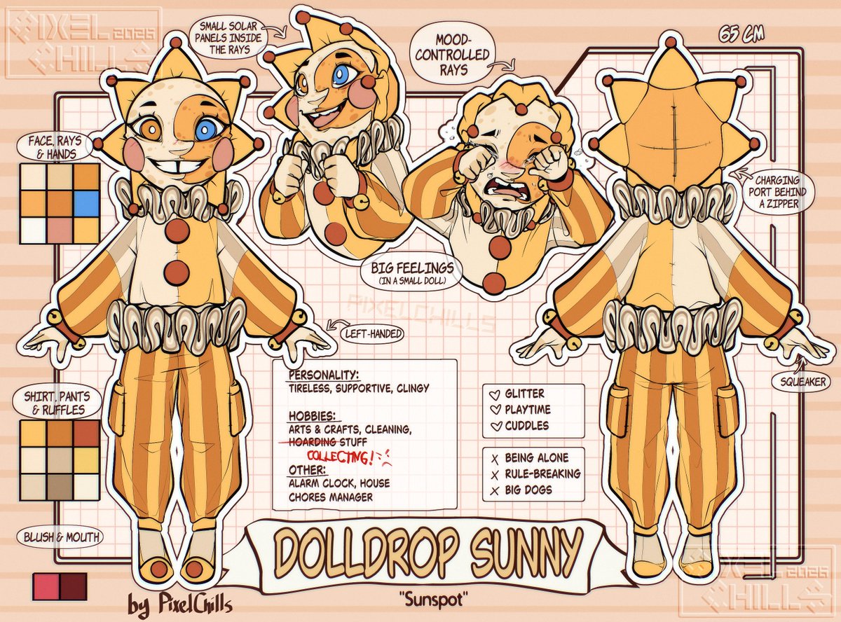 pixel_chills's tweet photo. Dolldrops new refs! #dolldrops #fnafsunandmoon https://t.co/Q7UZWU0saz