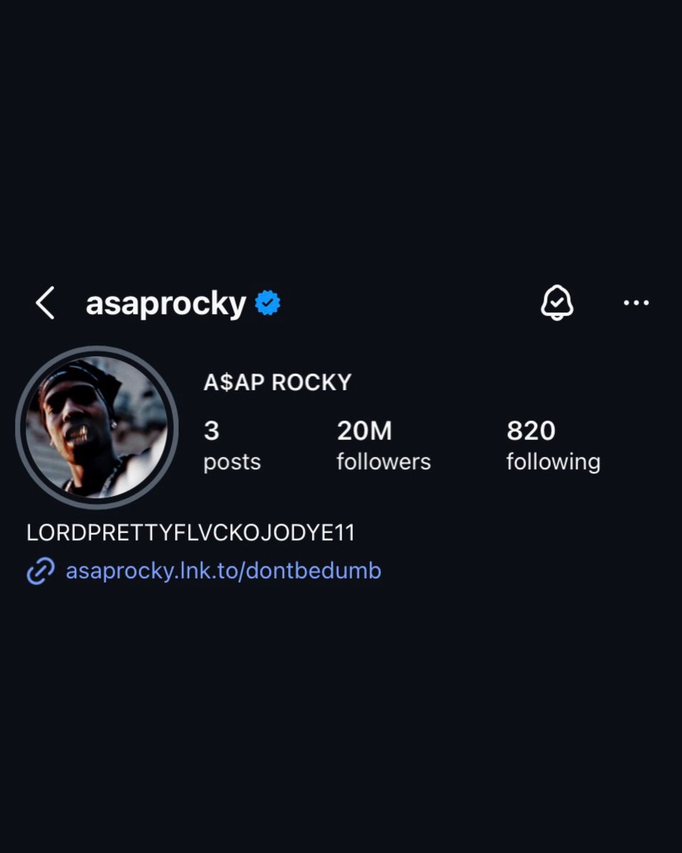 awgecentral's tweet photo. A$AP ROCKY HAS ADDED A NEW PROFILE PIC ON INSTAGRAM 👀

Y’ALL… STAY TUNED. 🔥 https://t.co/1R5zOJ00AA