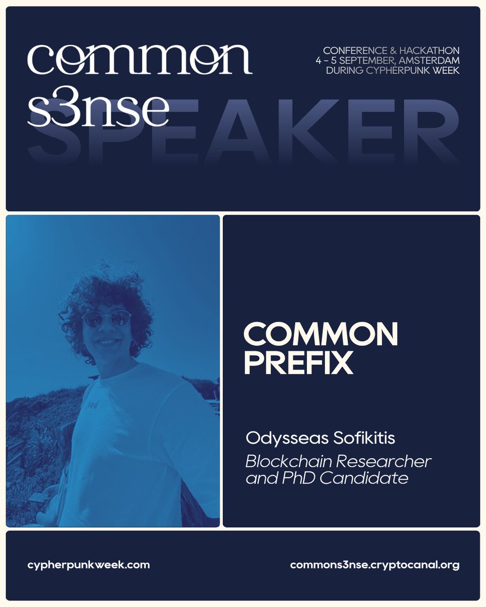 CommonPrefix's tweet photo. If you’re attending @CryptoCanal next week, catch Common Prefix’s Odysseas Sofikitis presenting “Zenith: Zano’s Path to Pure Proof of Stake.”

📅 September 4 · 13:50–14:10
📍 De Hallen Studio, Amsterdam

Event schedule: https://t.co/Cef4wsE8vl https://t.co/tbZHi1gwRi