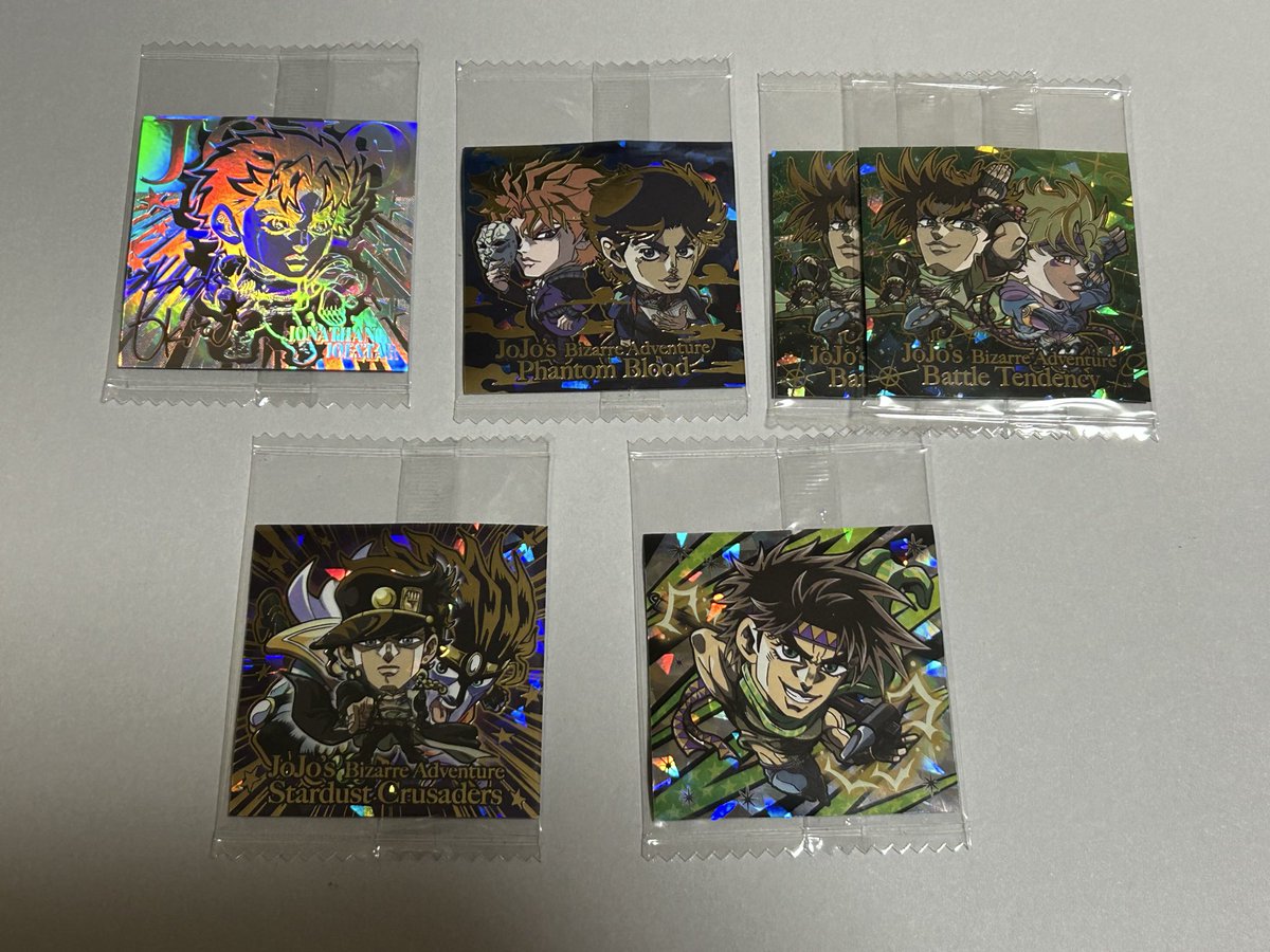 moran22_spade's tweet photo. 【交換】ジョジョの奇妙な冒険 にふぉるめーしょん シール ウエハース

譲）画像1〜4

求）画像5〜8(リプ添付)

郵送交換のみ、n:1可能
まとめての方優先

お気軽にお声掛け下さい。 https://t.co/4siTSpy0H6