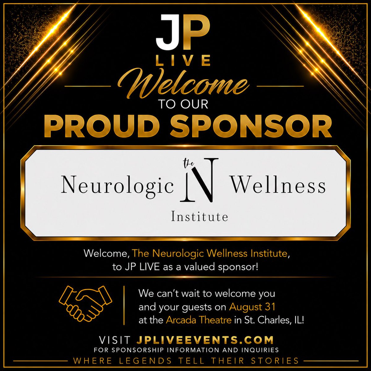 jpliveevents's tweet photo. Grateful for the support of Nicholas Family of Companies, The Neurologic Wellness Institute, &amp; G Ninety Family of Partners

Only a few more days until we get to thank you in person at the Arcada Theatre for our first Sweet Talk with Mike Singletary, Jimbo Covert &amp; Jarrett Payton https://t.co/9Q5lRR8PiU