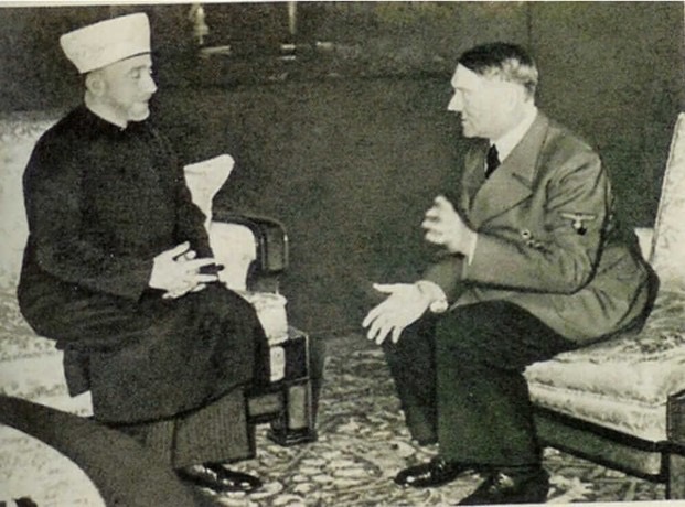 CptAllenHistory's tweet photo. Arab kings and the Mufti of Jerusalem rooted for Hitler.

Egypt’s King Farouk privately told the Führer he had “great admiration” for him and “fervently wished” for German victory over England.

Saudi leaders declared that respect for Germany increased because of its battle against “the Jews, the archenemy of the Arabs.”

In Iraq, pro-Nazi officers seized power. When the British crushed the coup, Baghdad’s Jews were massacred in the Farhud.

The Mufti of Jerusalem met Hitler and urged the destruction of the Jews across the Middle East.

This is not a talking point.
It is the historical record.