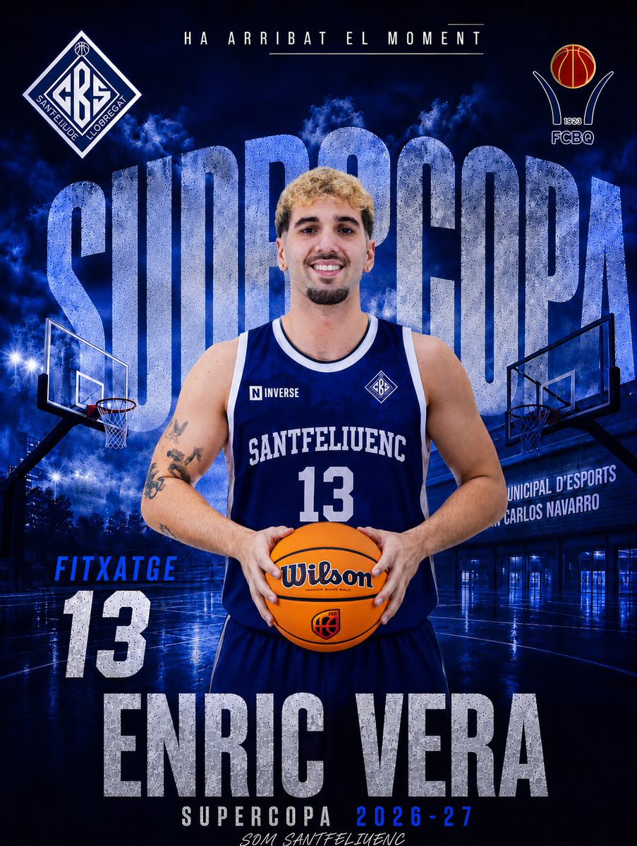 cbsantfeliuenc's tweet photo. 100 ANYS CB SANTFELIUENC

💣#13  Enric Vera ADN #Santfeliu 💯 , 

🔥 Torna a casa, Jugador molt competitiu i molta experiència 💙🤍

#FemClubFemAfició #CamidelCentenari @InverseTeams @ajsantfeliu #ForçaSantfe https://t.co/WzRW7Ygq0R https://t.co/0zUhoQCM1h