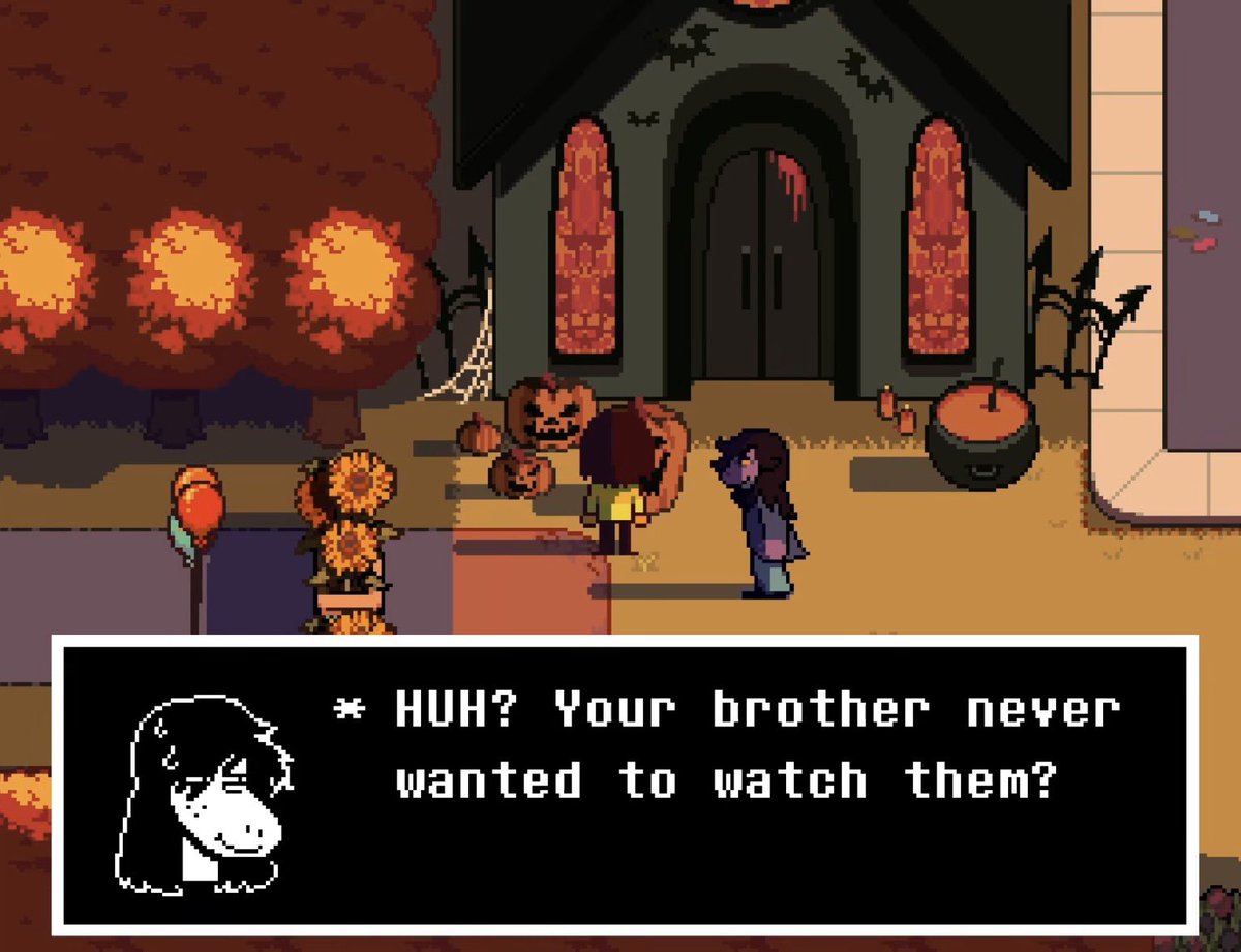 daxhaunts's tweet photo. god so many fun details are hidden throughout ch5 wr, like susie guessing asriel didn’t like horror movies and made excuses to leave so he didn’t have to watch them https://t.co/fb3aLM23i6