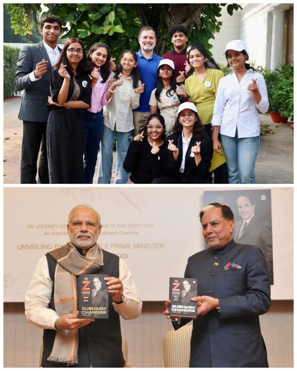 Witty_Ayush's tweet photo. @RahulGandhi @beingabhi2712 Rahul Gandhi with Gen-Z 🥰

Narendra Modi with Gen-Zee 🥰 https://t.co/1i9kuy4Zaa