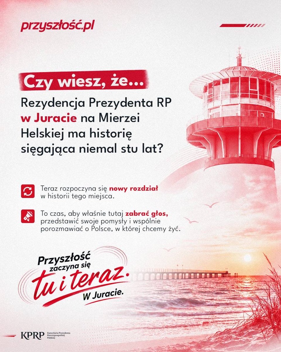 prezydentpl's tweet photo. Chcemy, aby Rezydencja Prezydenta RP w Juracie stała się już w ten weekend miejscem dialogu o Polsce, w której młodzi ludzie chcą żyć. 

https://t.co/yzfwCLWYu0 🇵🇱 https://t.co/k5jCFCUARe