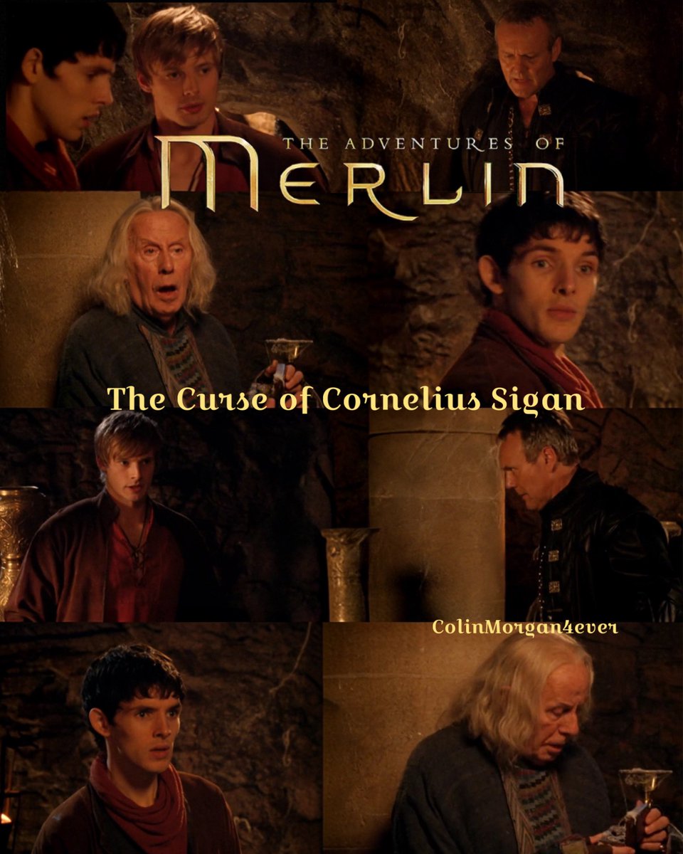 CMagnumfan's tweet photo. #posterdesign from every episode of #MerlinTvSeries now with 4/39 season 2 episode 1 #TheCurseOfCorneliusSigan aired on the 19th September 2009 #Merlin and #Gaius are joined in the chamber by #Arthur and #Uther  #MerlinBBC #MissingMerlin #ColinMorgan #BradleyJames #RichardWilson #AnthonyHead