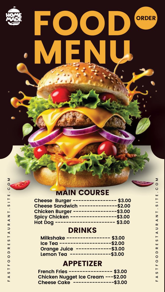 Horbit_Graphics's tweet photo. Day 33: Redesigning a fast-food menu ππ₯
Upgraded a flat layout into a bold, high-contrast visual experience with a dominant hero image and punchy dark theme.
Which version hits harder? ππ
#GraphicDesign #100DaysOfDesign #MenuDesign #Branding #DesignTips https://t.co/6LPg118Q8c